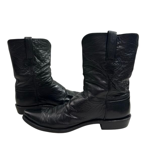 Lucchese Classics Handmade Black Leather Cowboy Boots USA Men’s 11 Est main image 11